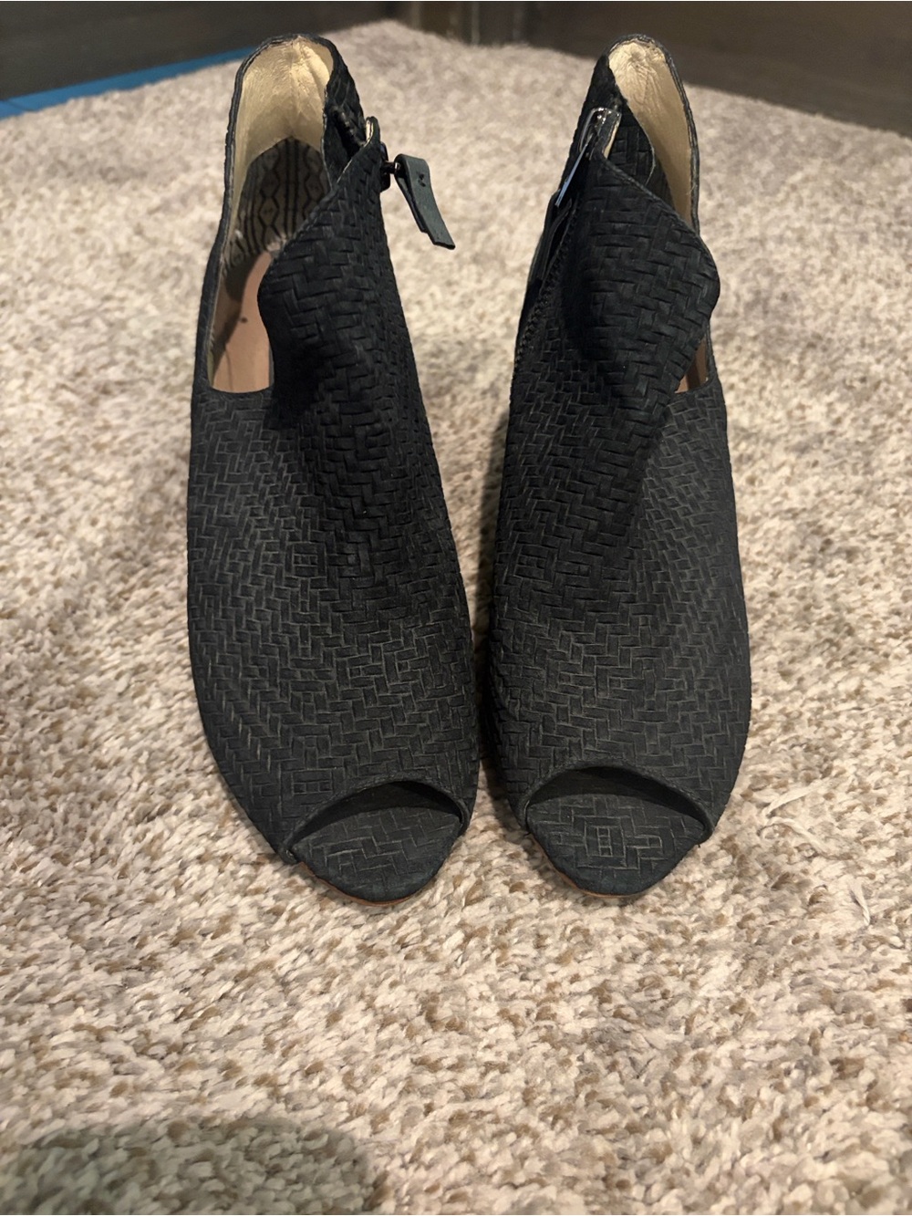 Matt Bernson Jagg Black Peep-Toe Women’s Booties